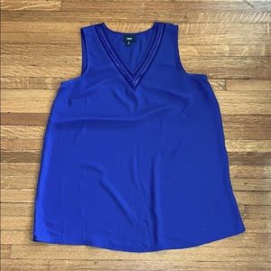 Mossimo blue violet tank blouse with embellishment